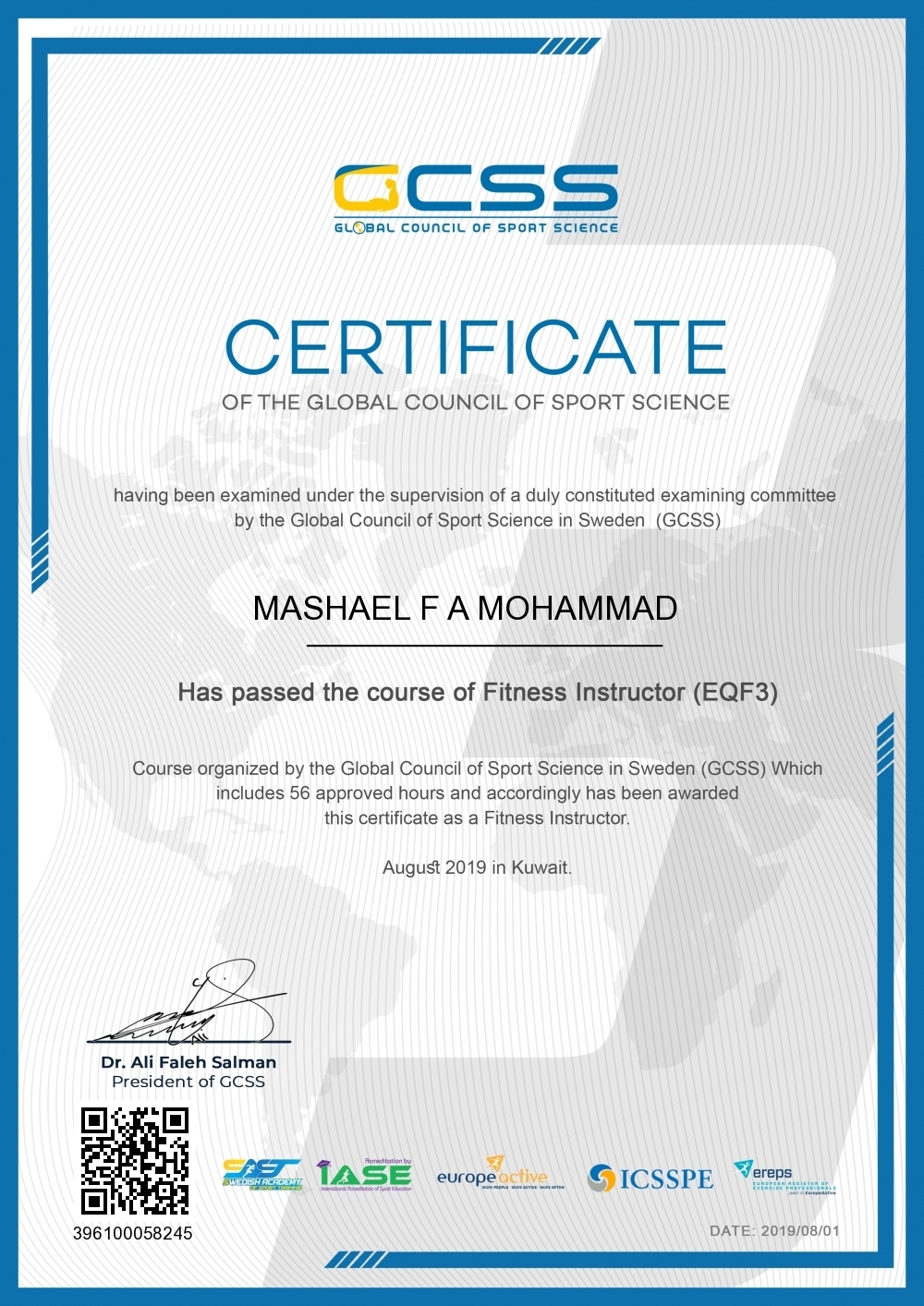 MASHAEL F A MOHAMMAD